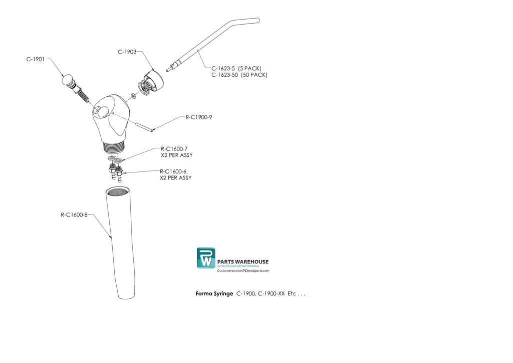Forma Press-ring Syringe 3-Way C-1900