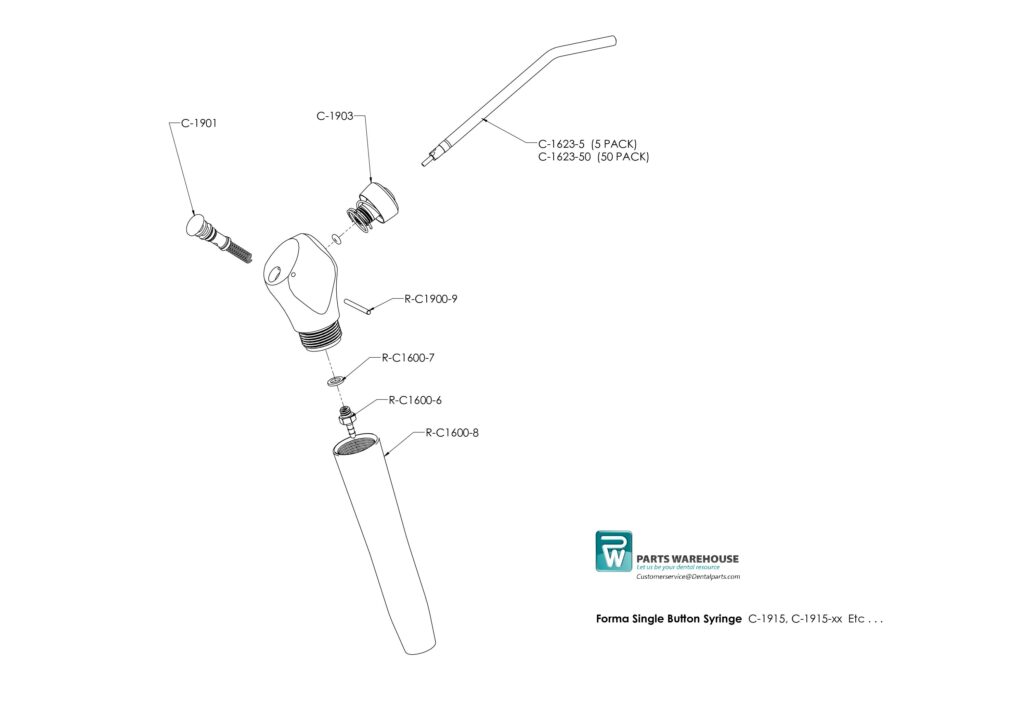 Forma Press-ring Syringe Air Only C-1915